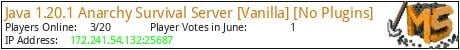 Java 1.20.6 Anarchy Survival Server [Vanilla] [No Plugins] minecraft server
