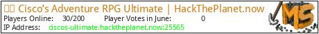 ⚔️ Cisco’s Adventure RPG Ultimate | HackThePlanet.now minecraft server logo ⚔️ Cisco’s Adventure RPG Ultimate | HackThePlanet.now minecraft server