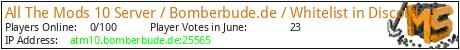 All The Mods 10 Server / Bomberbude.de / Whitelist in Discord ! minecraft server logo All The Mods 10 Server / Bomberbude.de / Whitelist in Discord ! minecraft server
