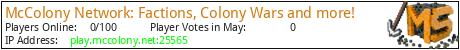 McColony Network: Factions, Colony Wars and more! minecraft server