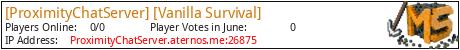 [ProximityChatServer] [Vanilla Survival] minecraft server
