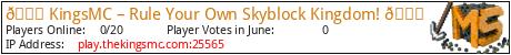 👑 KingsMC – Rule Your Own Skyblock Kingdom! 👑 minecraft server