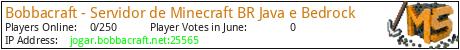 Bobbacraft - Servidor de Minecraft BR Java e Bedrock minecraft server