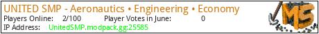 UNITED SMP - Aeronautics • Engineering • Economy minecraft server