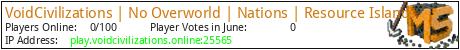 VoidCivilizations | No Overworld | Nations | Resource Islands minecraft server